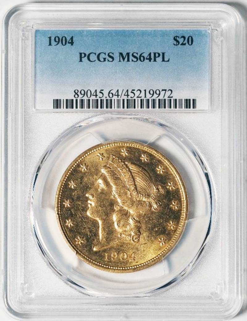 1904 PCGS MS64PL $20 Liberty